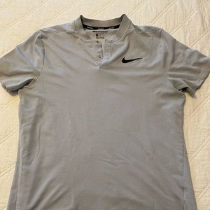 Nike Golf light blue blade collar shirt. Aero react.